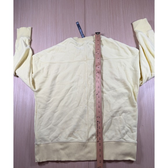 Vuori Sedona Weekender Sweatshirt Womens Small Yellow Cotton French Terry Lined - Picture 4 of 5